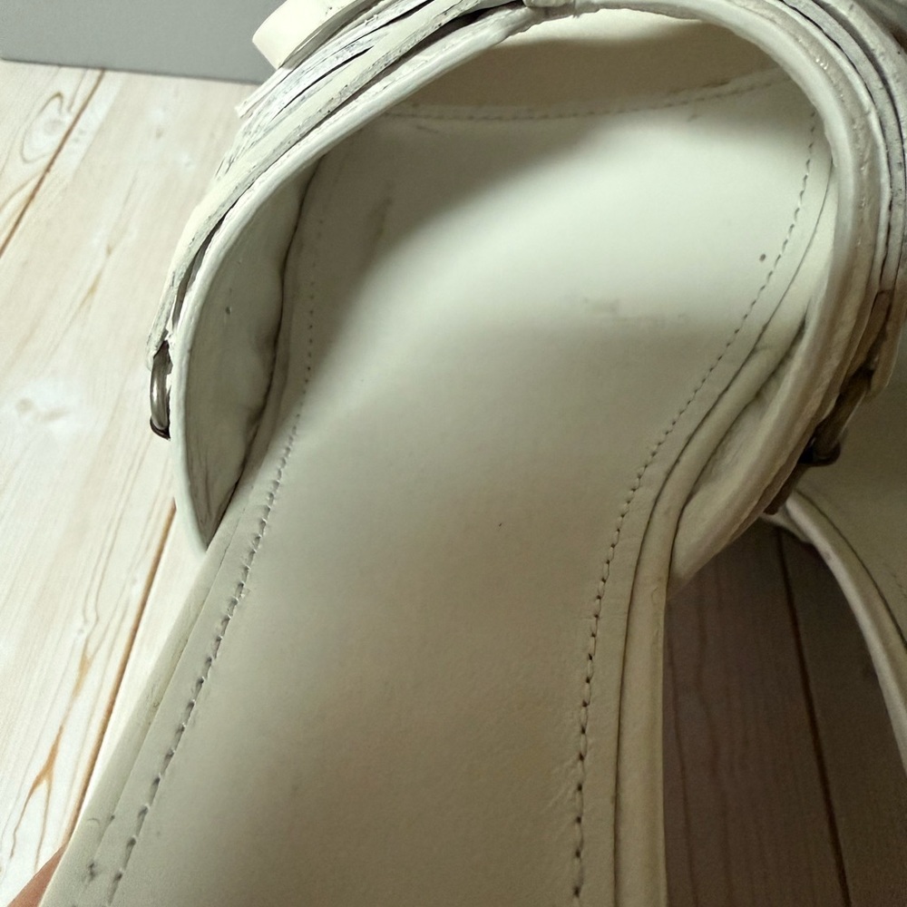 Balenciaga Cagole Leather Slide Sandal Optic White Sz 36 / 6 - Picture 11 of 16